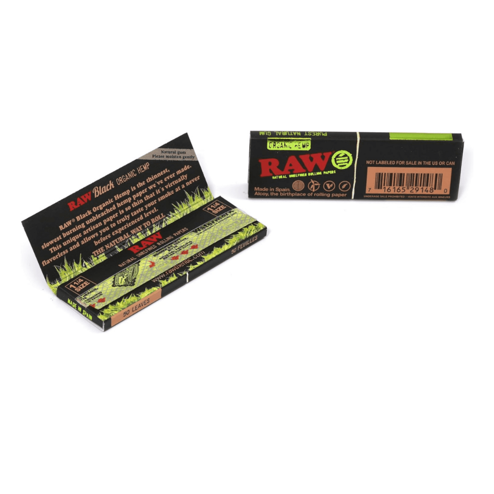 Papel Raw Black Organic - 3