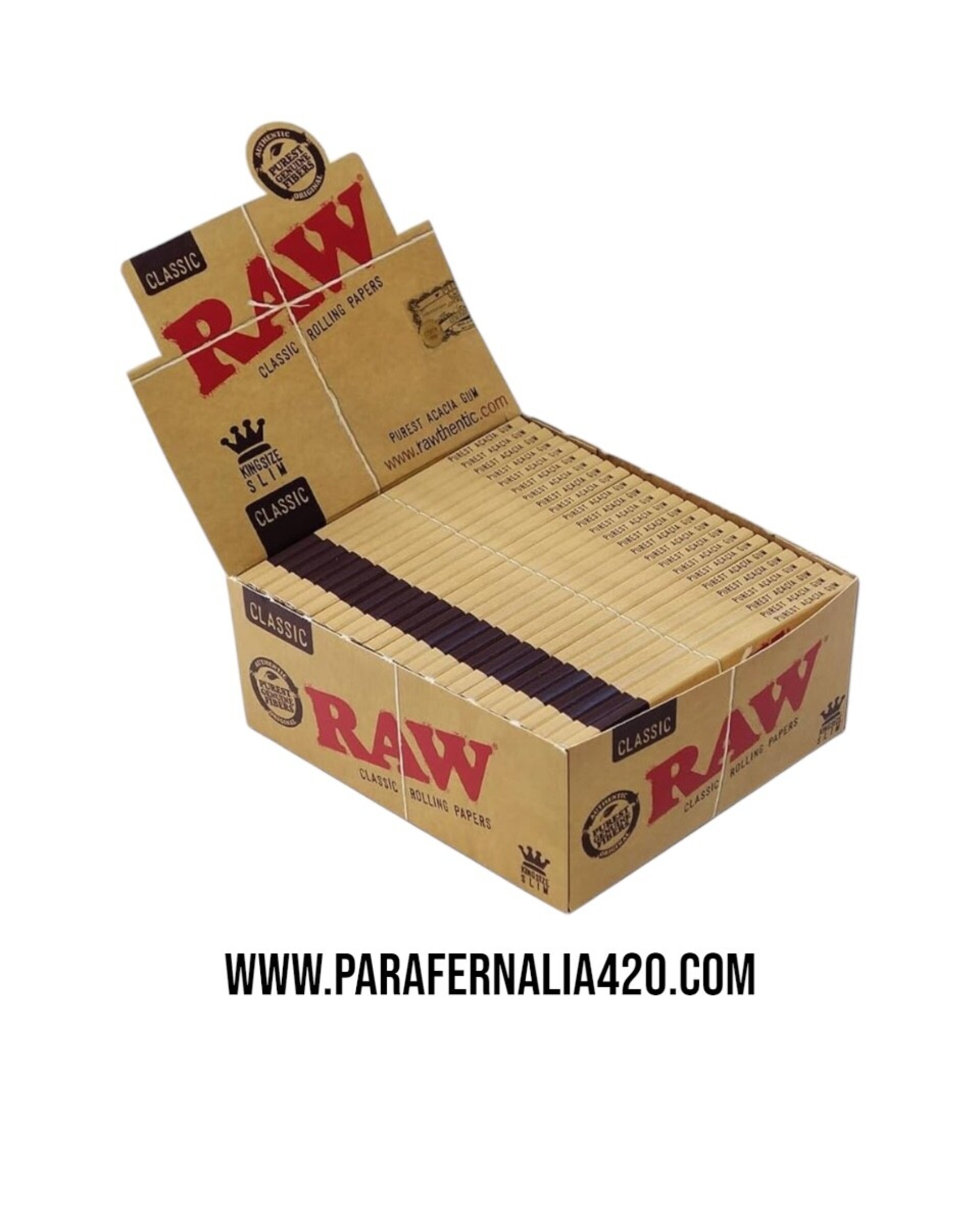 Papel de Fumar Raw Classic King Size Slim - 5