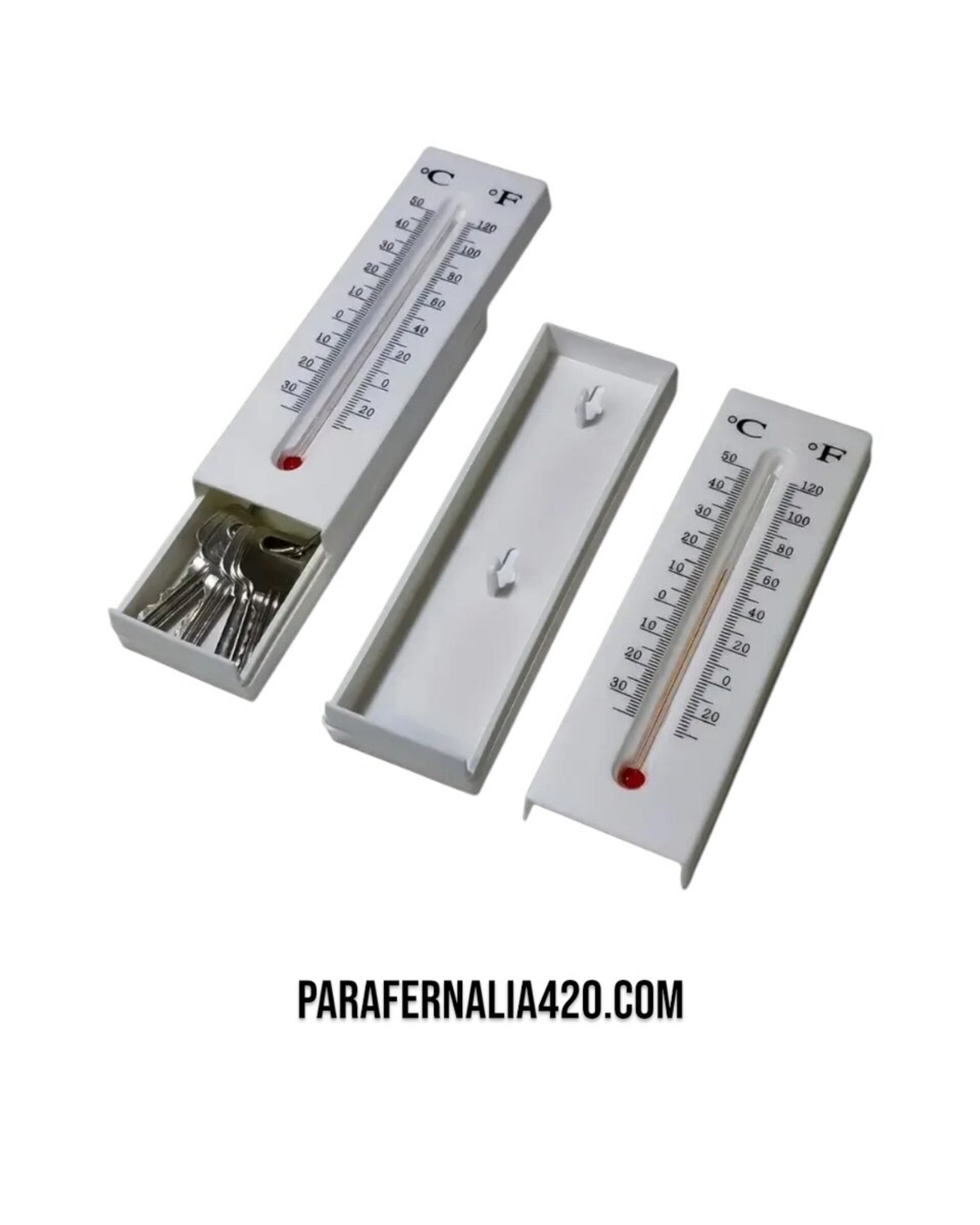 Termómetro falso decorativo con almacenamiento oculto - 2